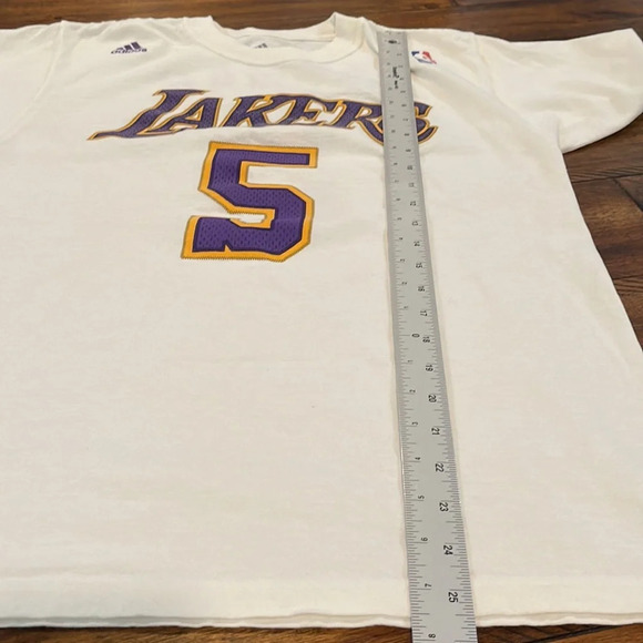 2 Lakers Basketball Adidas T-shirts #5 Farmar &’2007 Latin Nights size small - Picture 7 of 16